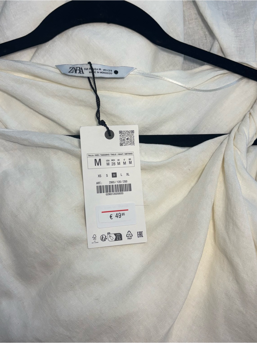 NWT Zara Ivory Draped Maxi Dress - Picture 6 of 6